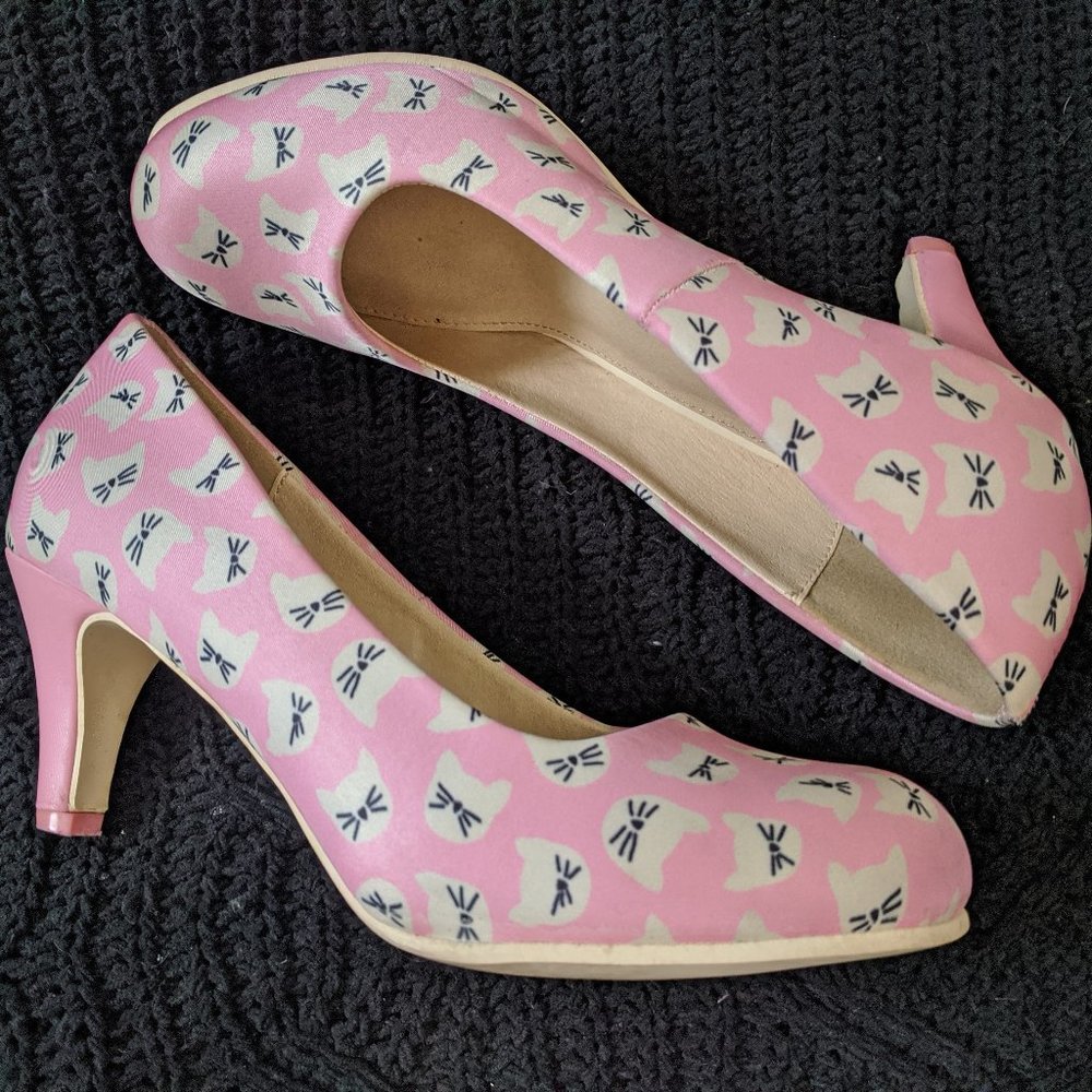 T.U.K. Pink Kitty Galore Antipop Heel